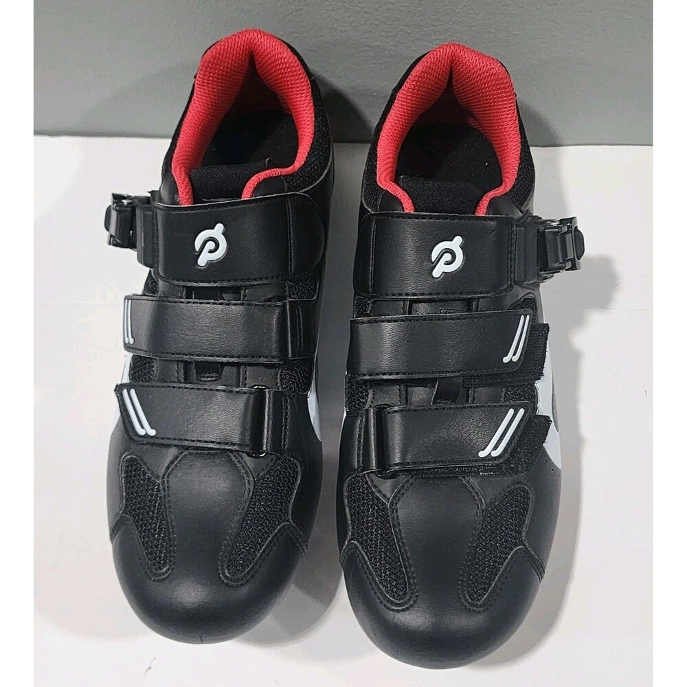 Peloton Cycling Shoes With Cleats Men's Black/Red/White Sizes 41